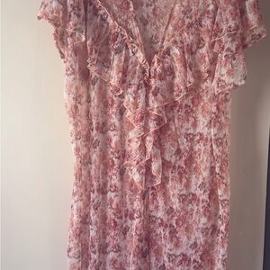 Cato V Neck Ruffled Lace Kimono